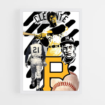 ap-roberto clemente-4 cadre Blanc