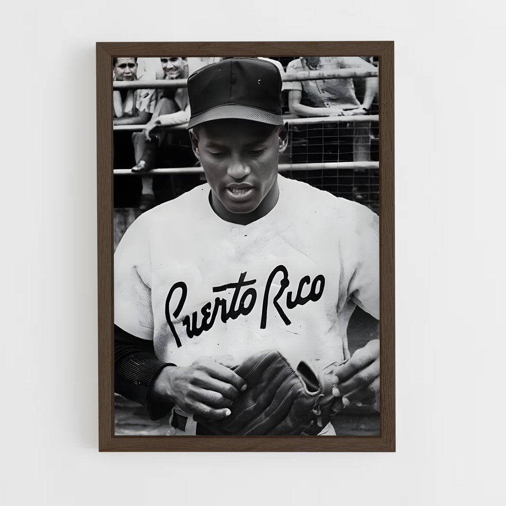 ap-roberto clemente-5 cadre Bois foncé