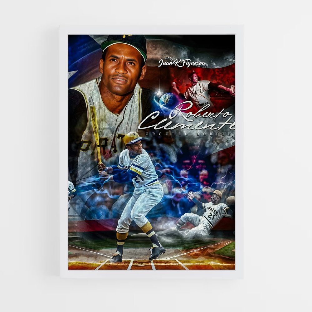 ap-roberto clemente-7 cadre Blanc