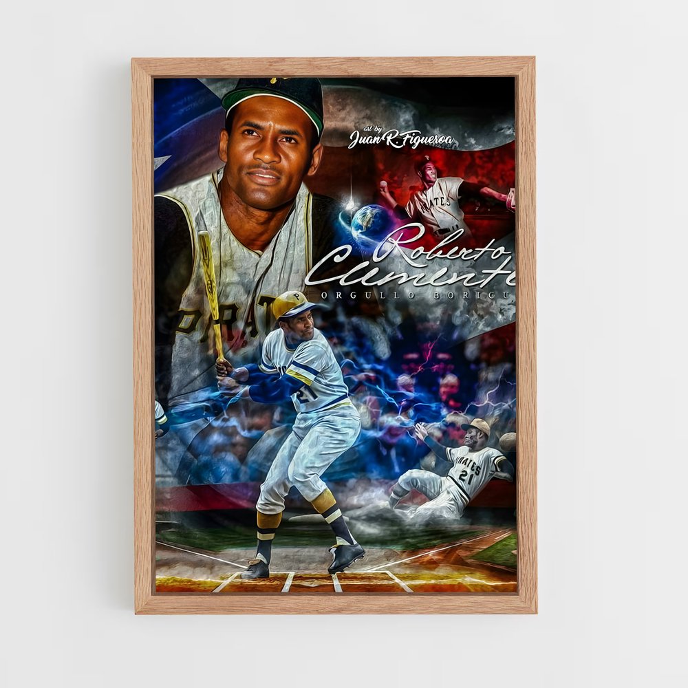 ap-roberto clemente-7 cadre Bois clair