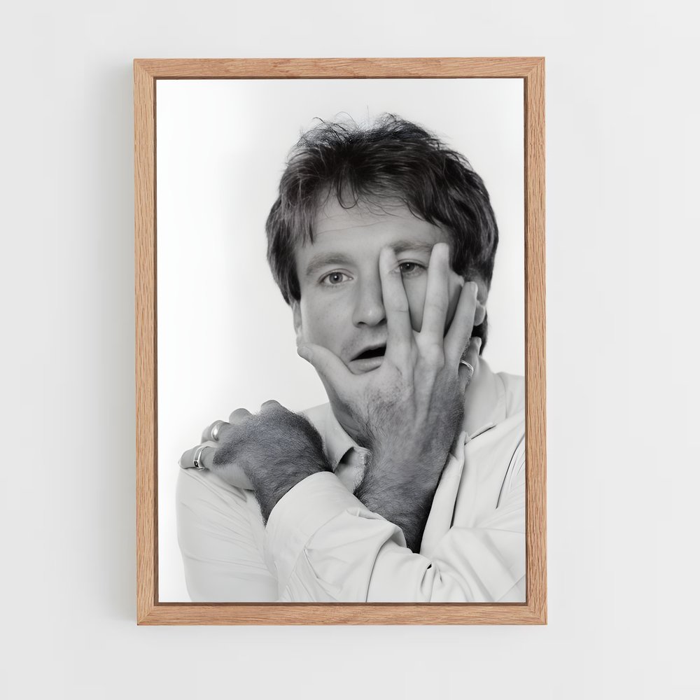 ap-robin williams-7 cadre Bois clair