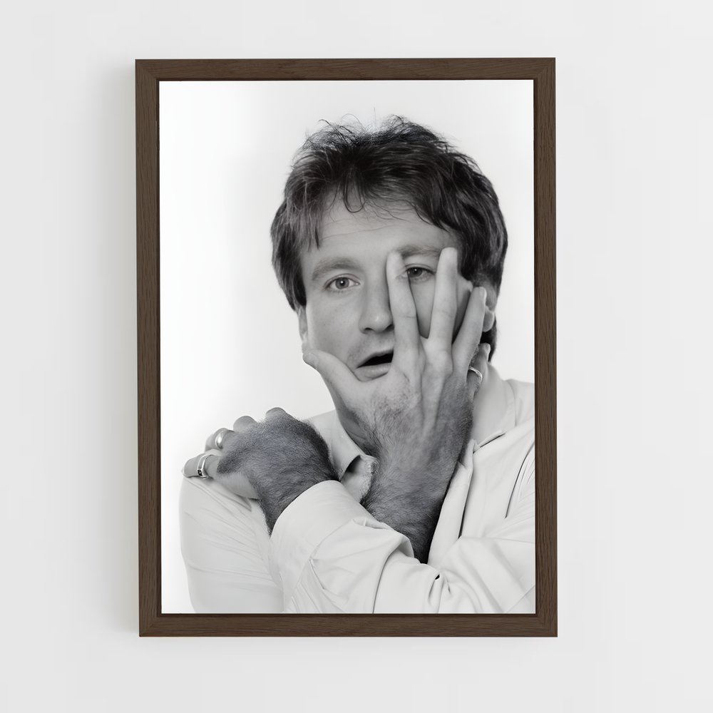 ap-robin williams-7 cadre Bois foncé