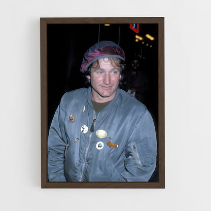 ap-robin williams-8 cadre Bois foncé