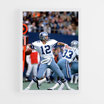 ap-roger staubach-1 cadre Blanc