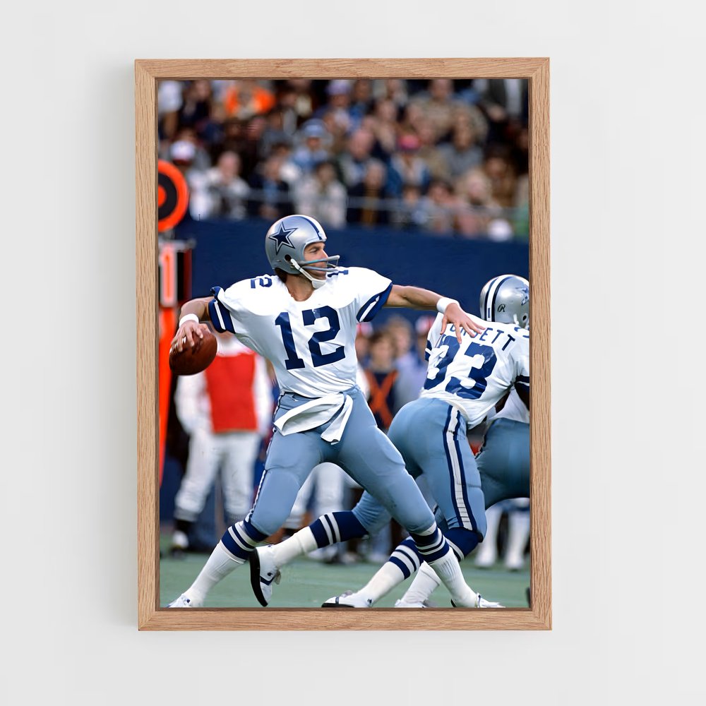 ap-roger staubach-1 cadre Bois clair