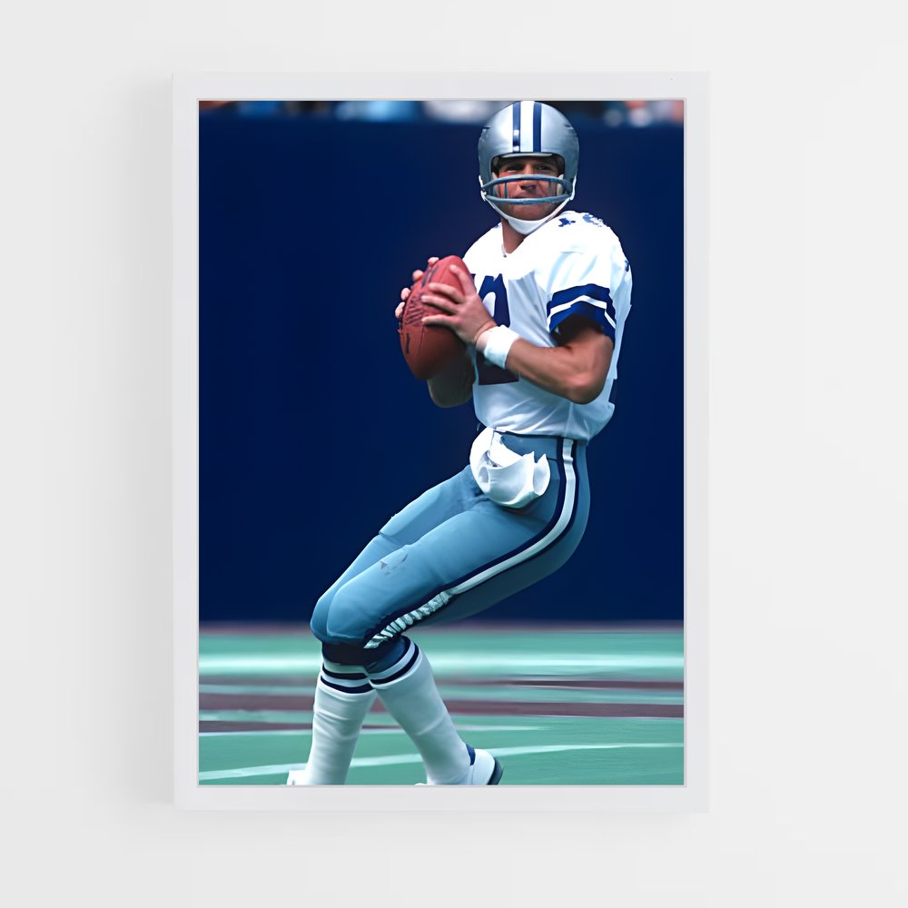 ap-roger staubach-2 cadre Blanc