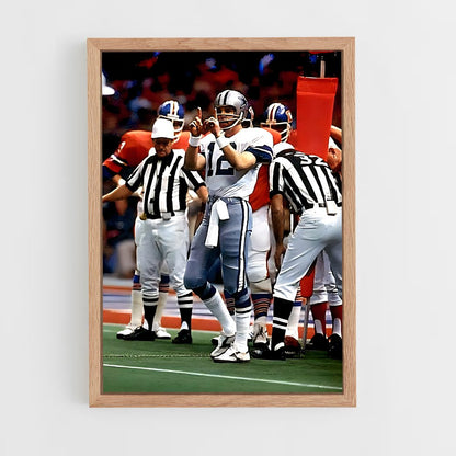 ap-roger staubach-4 cadre Bois clair