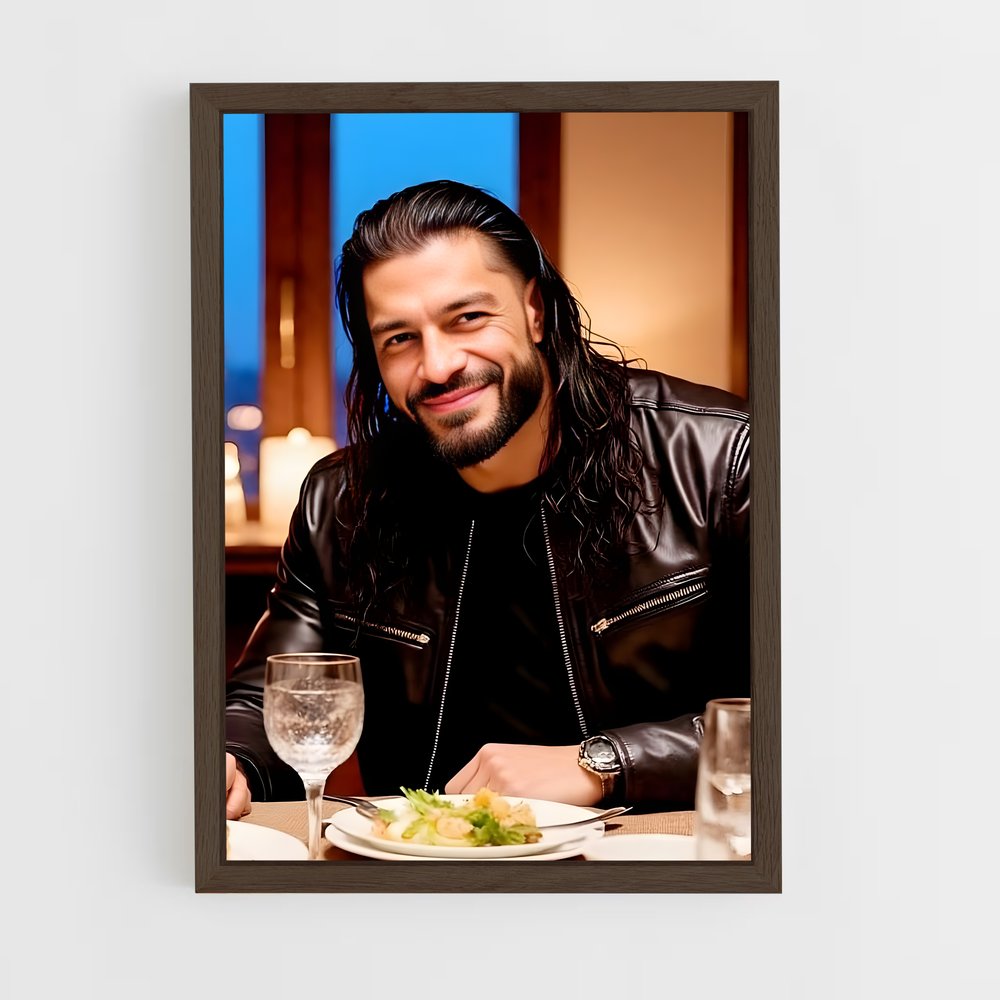 ap-roman reigns-9 cadre Bois foncé