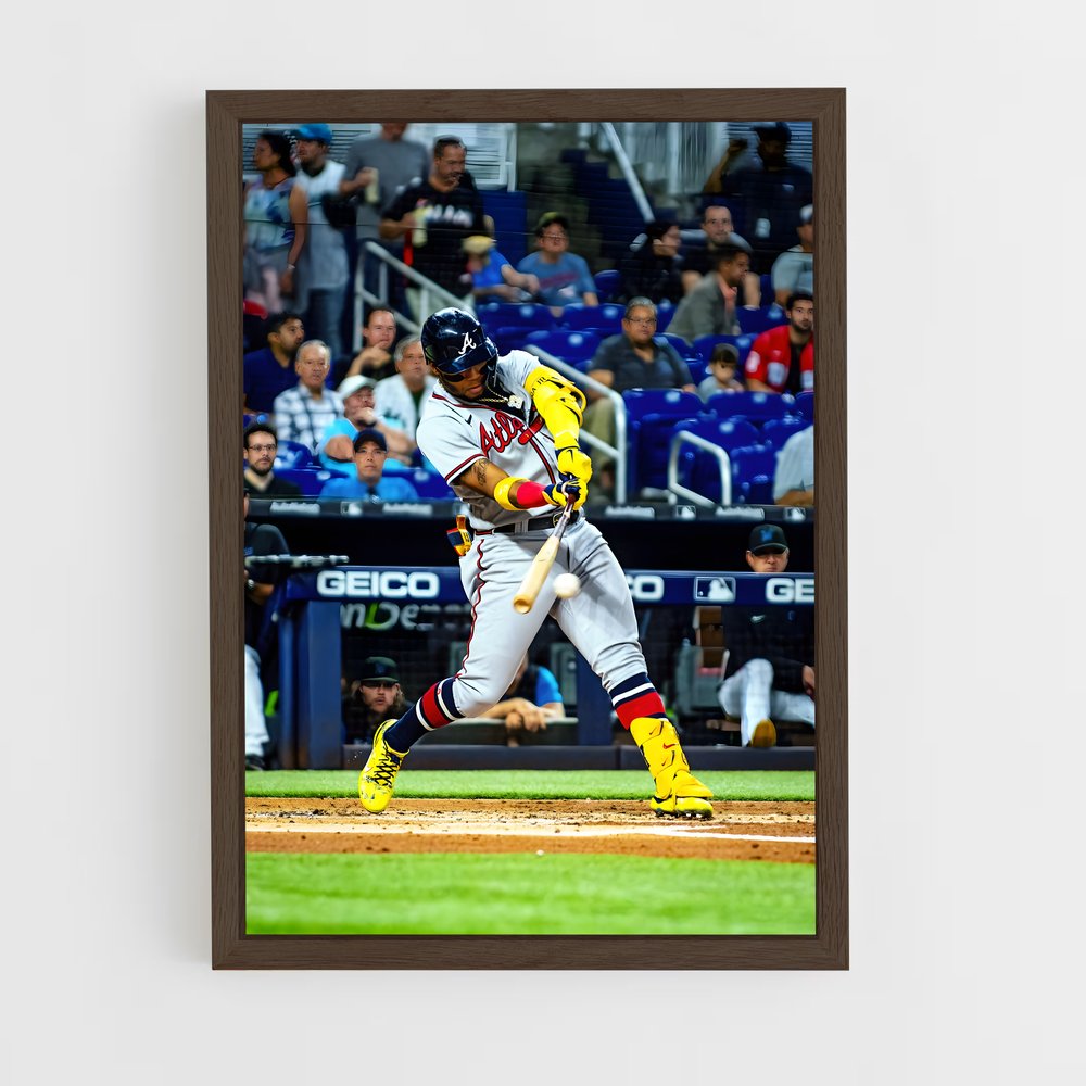 ap-ronald acuna jr-2 cadre Bois foncé