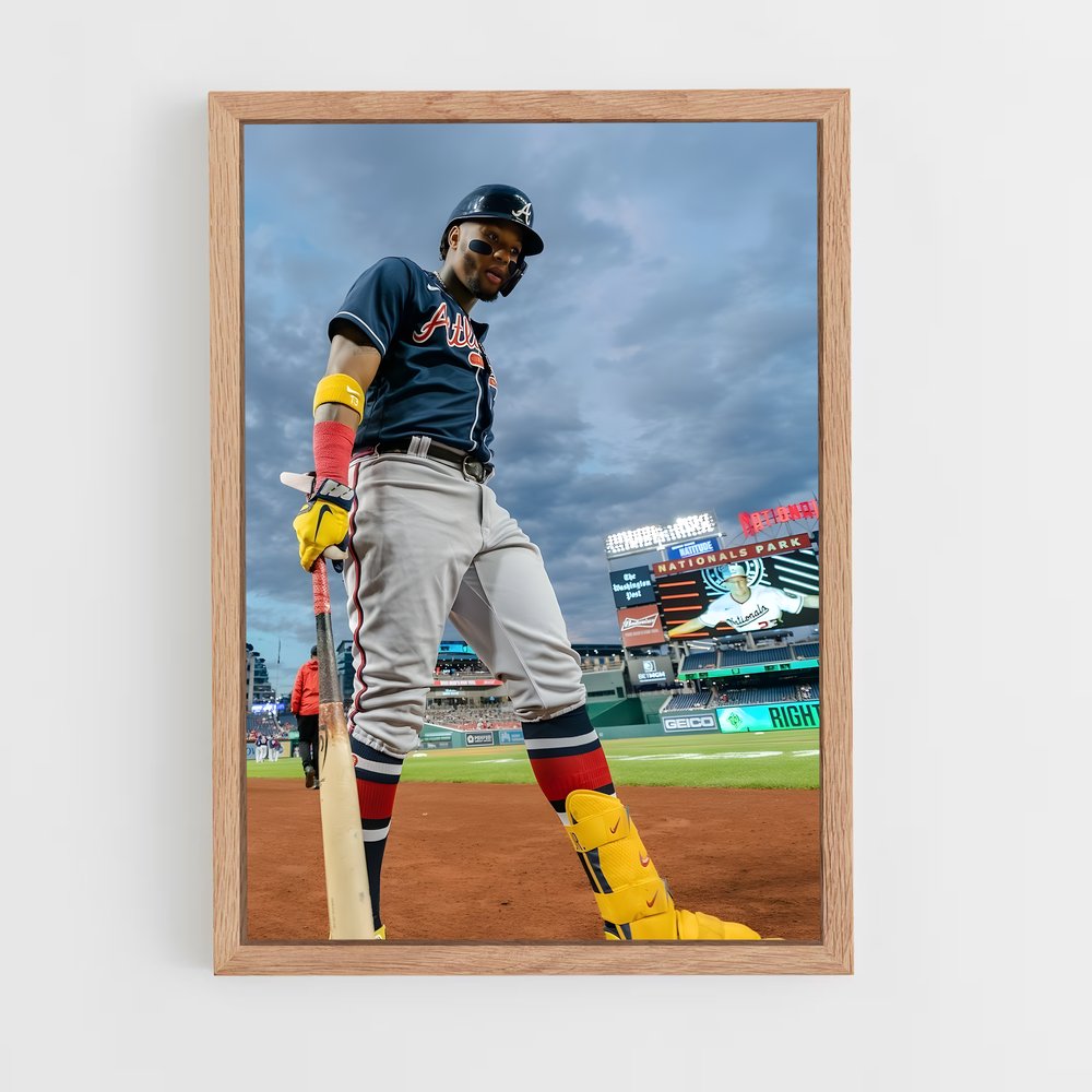 ap-ronald acuna jr-3 cadre Bois clair