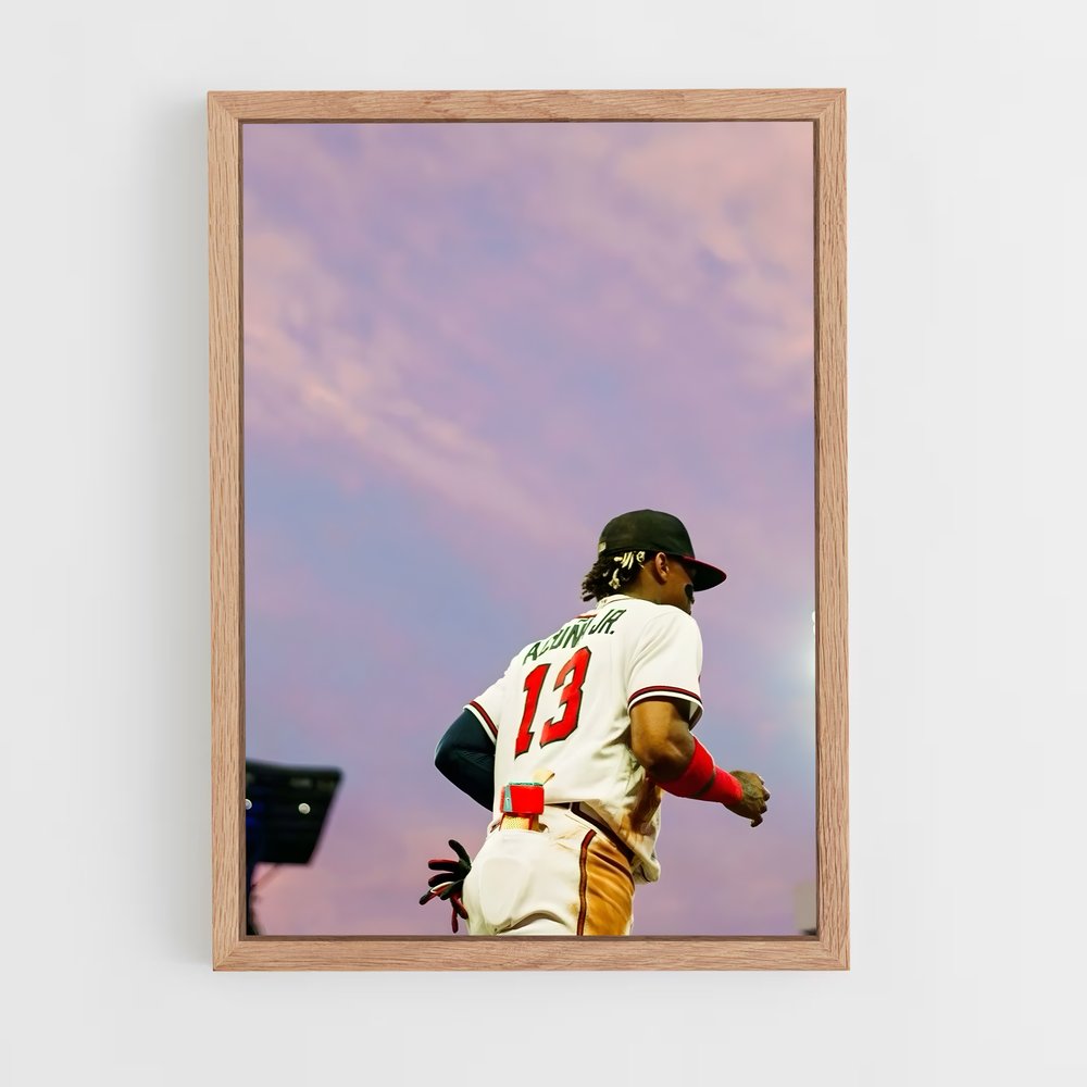 ap-ronald acuna jr-6 cadre Bois clair