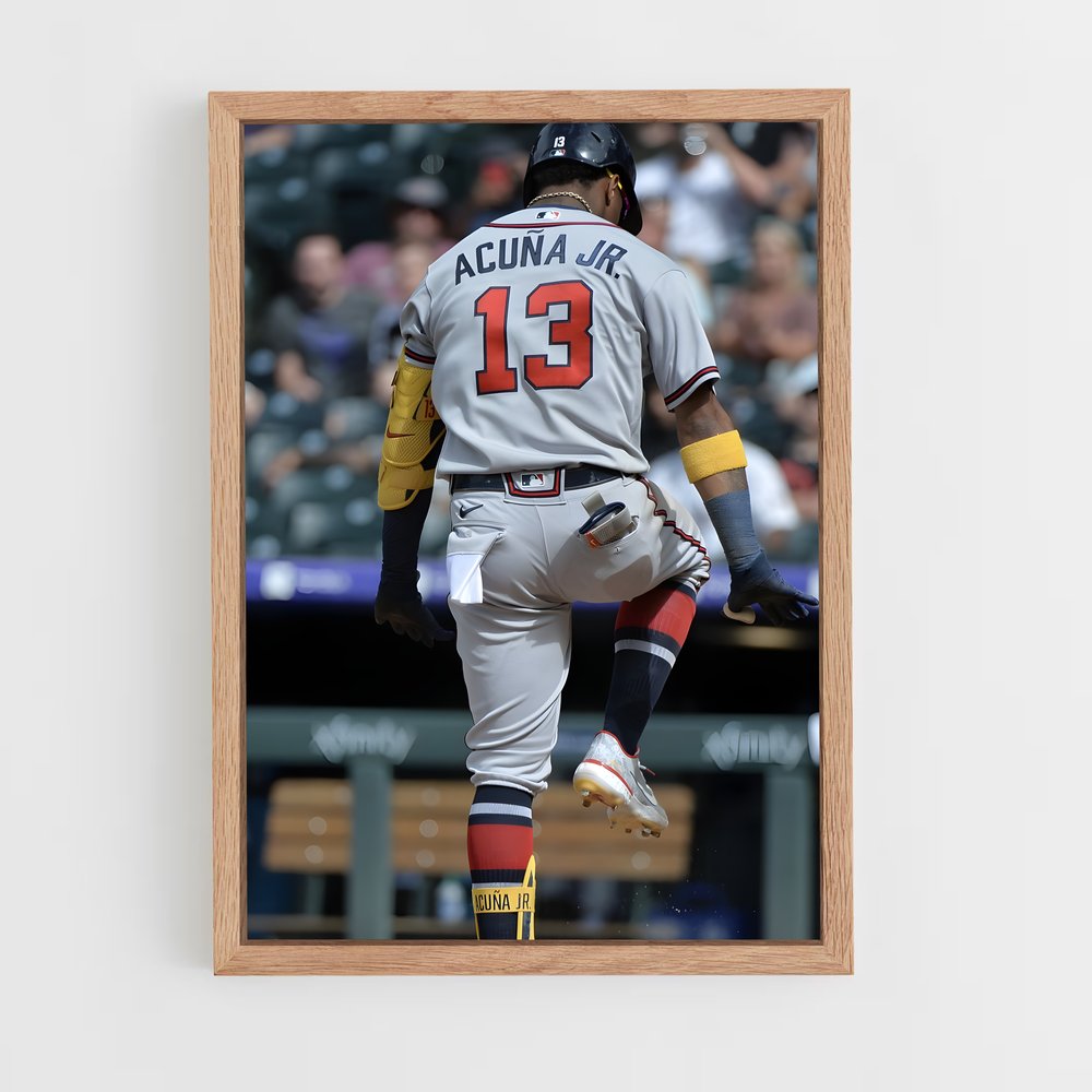 ap-ronald acuna jr-7 cadre Bois clair