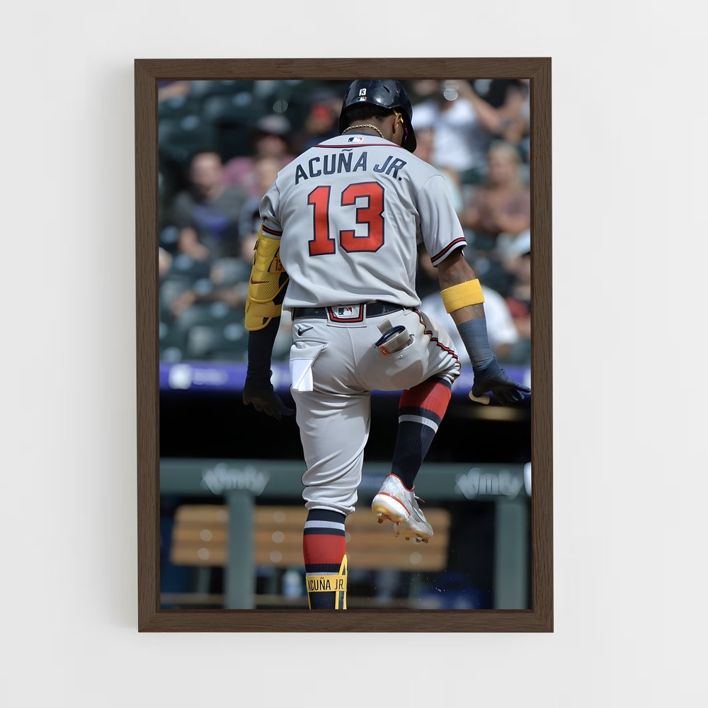 ap-ronald acuna jr-7 cadre Bois foncé