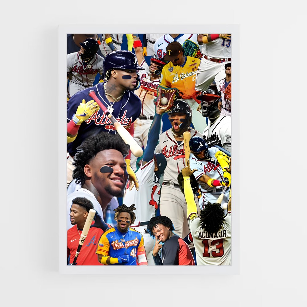 ap-ronald acuna jr-8 cadre Blanc
