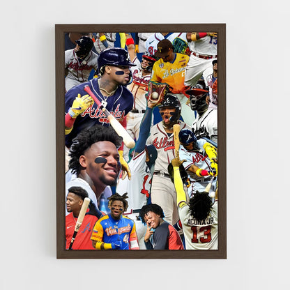 ap-ronald acuna jr-8 cadre Bois foncé