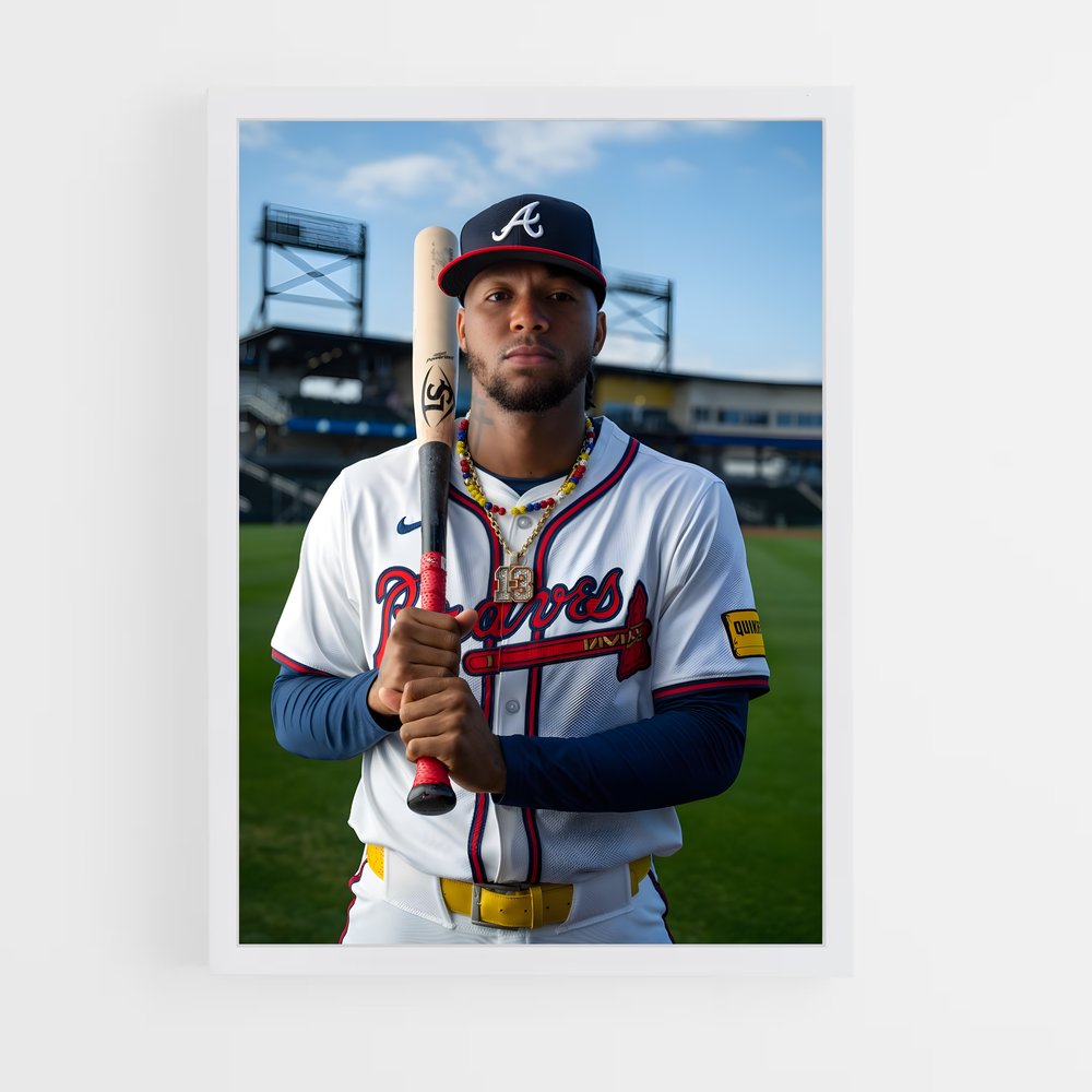 ap-ronald acuna jr-9 cadre Blanc