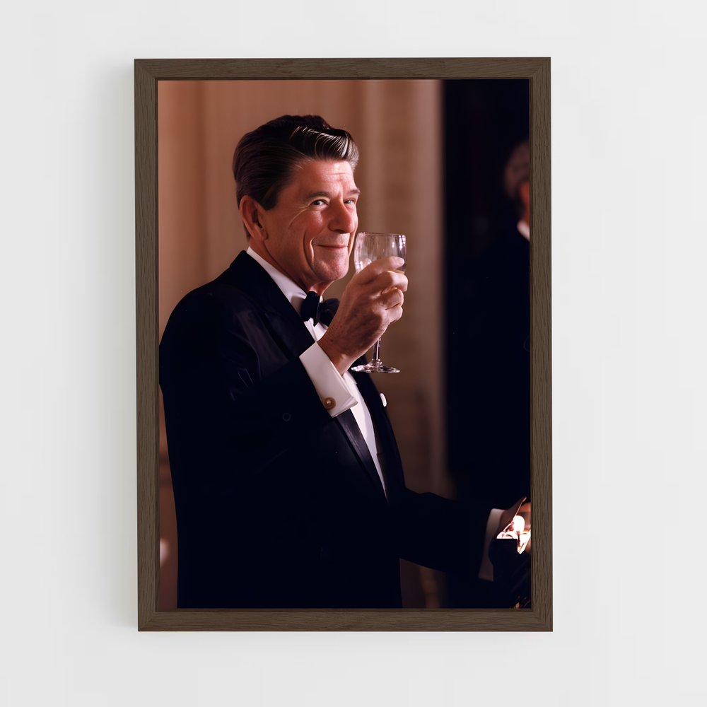 ap-ronald reagan-5 cadre Bois foncé