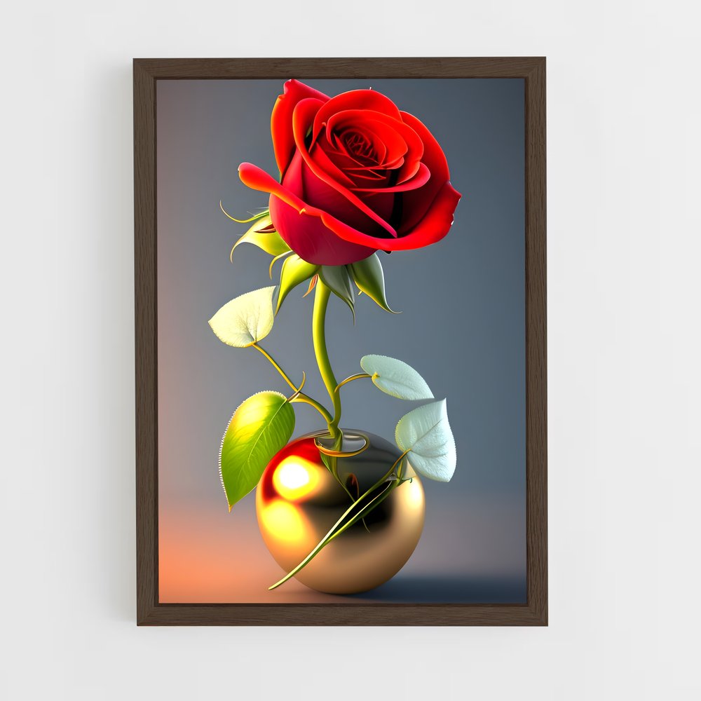 ap-rose-18 cadre Bois foncé