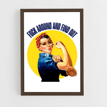 ap-rosie the riveter-1 cadre Bois foncé