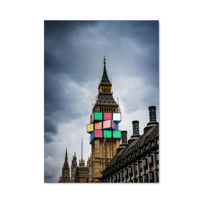 Poster Cube Horloge