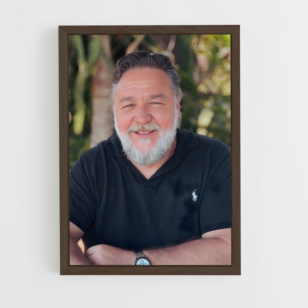 ap-russell crowe-9 cadre Bois foncé