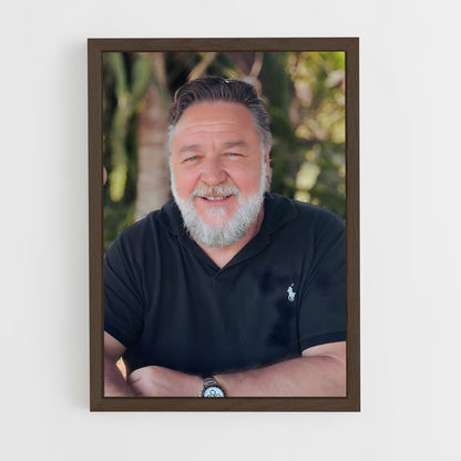 ap-russell crowe-9 cadre Bois foncé
