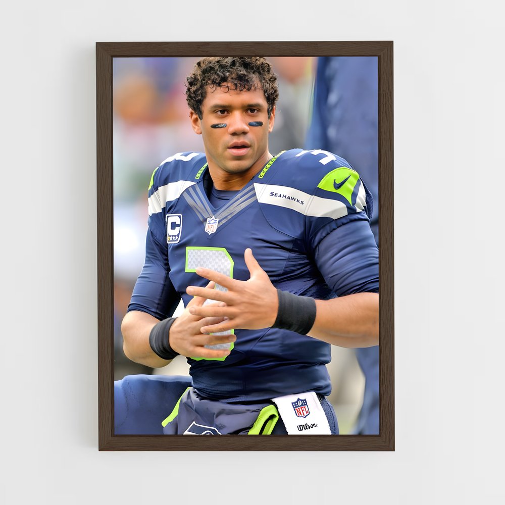 ap-russell wilson-1 cadre Bois foncé