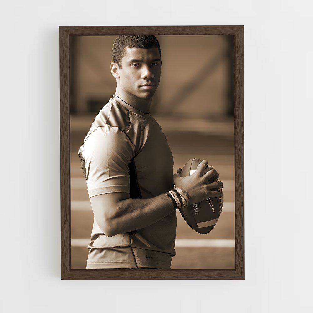 ap-russell wilson-2 cadre Bois foncé