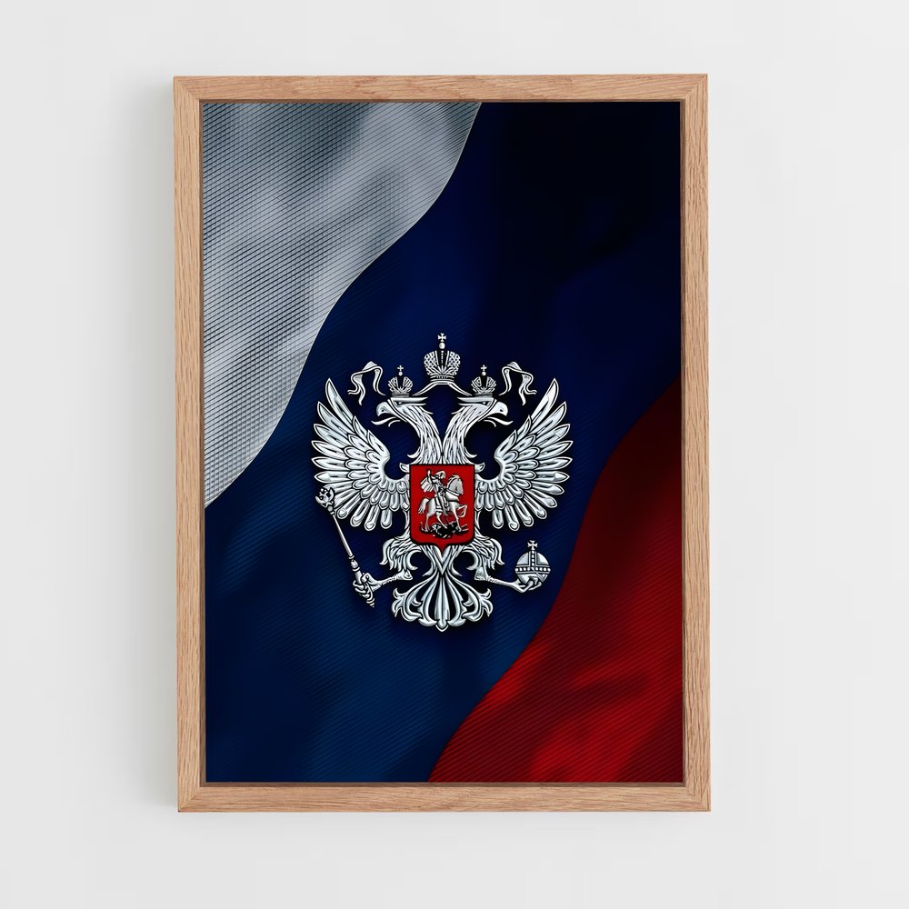 ap-russia flag-4 cadre Bois clair