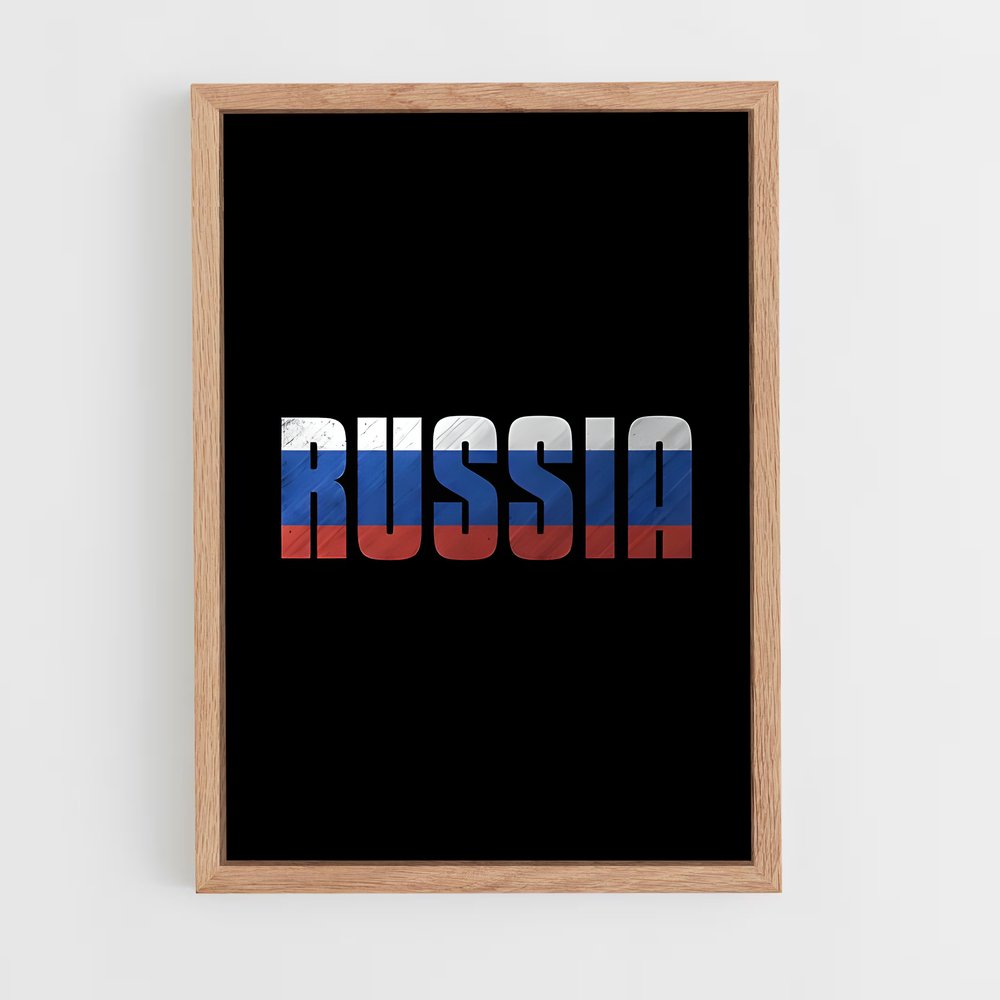 ap-russia flag-5 cadre Bois clair