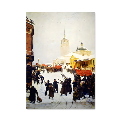 Poster Les Pas dans la Neige