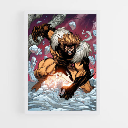 ap-sabretooth x-men-12 cadre Blanc