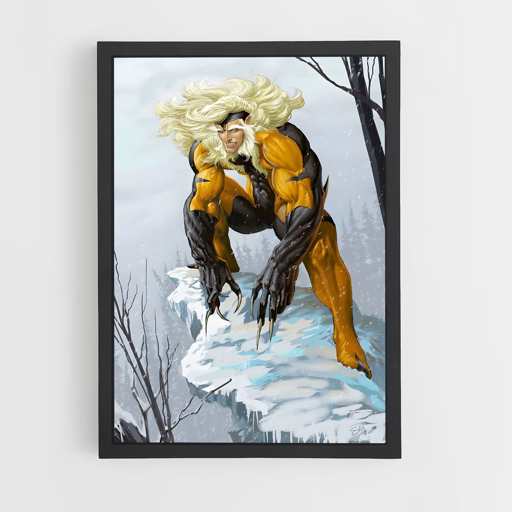 ap-sabretooth x-men-8 cadre Noir