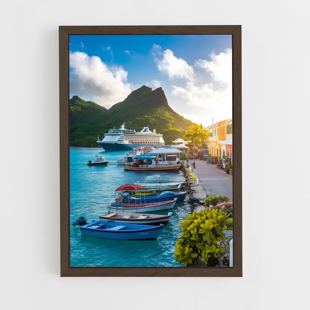 ap-saint vincent and the grenadines-1 cadre Bois foncé