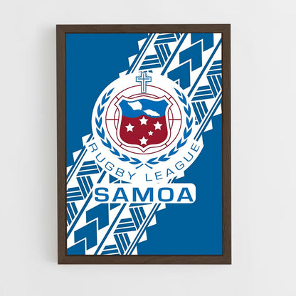 ap-samoa national rugby team-2 cadre Bois foncé