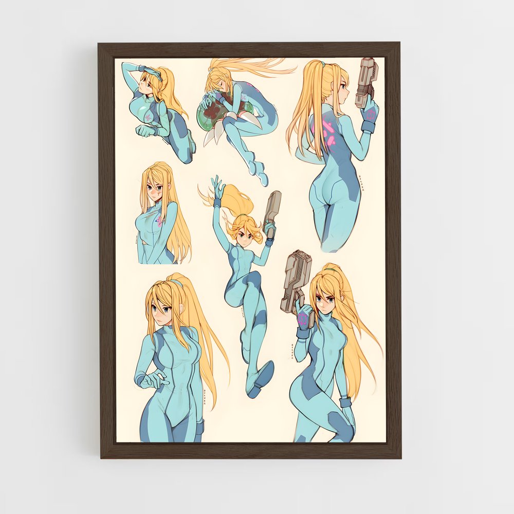 ap-samus aran-3 cadre Bois foncé