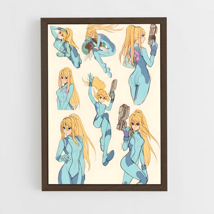 ap-samus aran-3 cadre Bois foncé