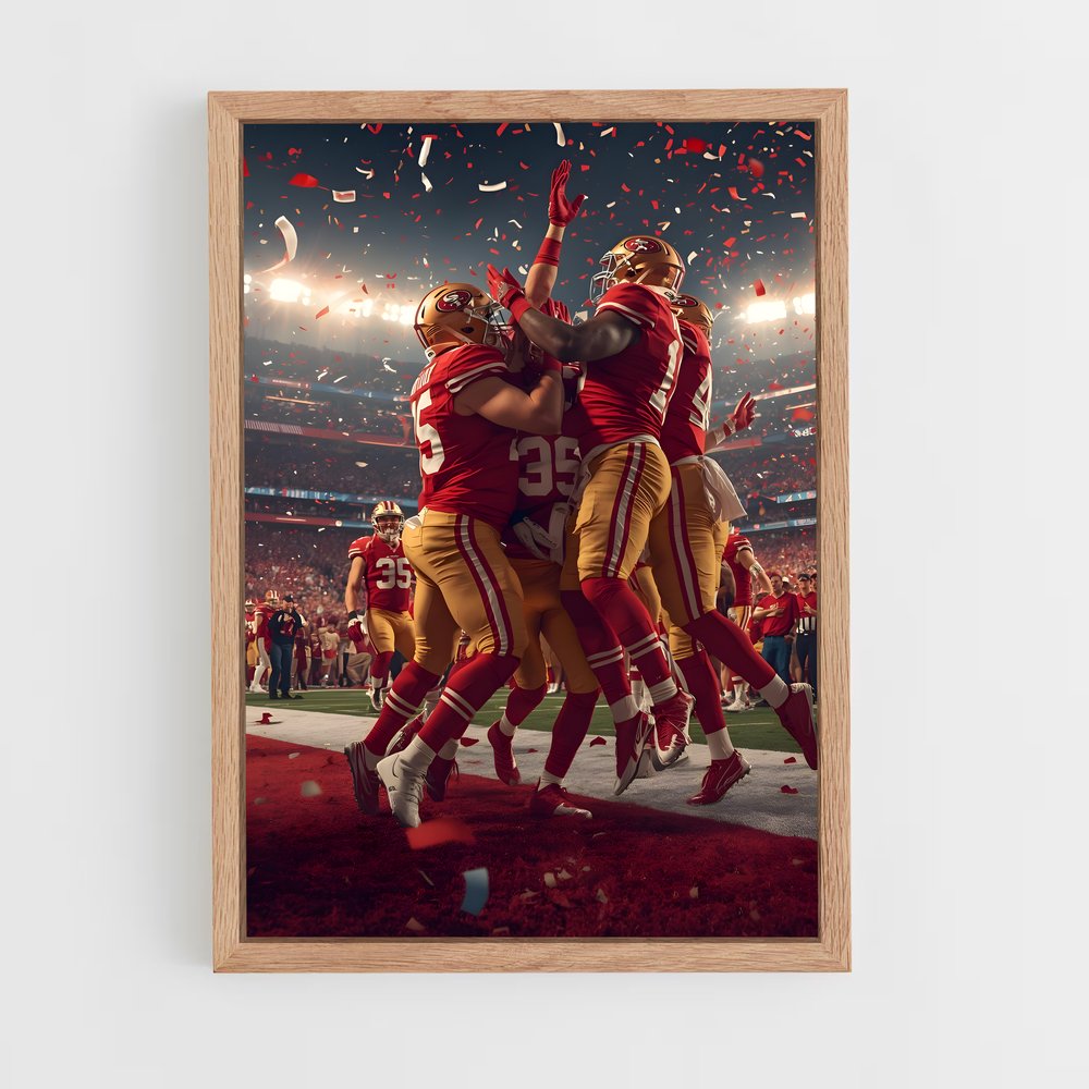 ap-san francisco 49ers-1 cadre Bois clair
