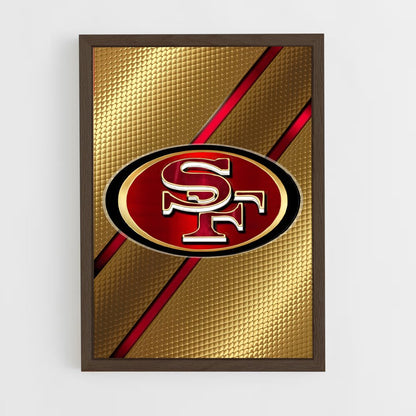 ap-san francisco 49ers-8 cadre Bois foncé