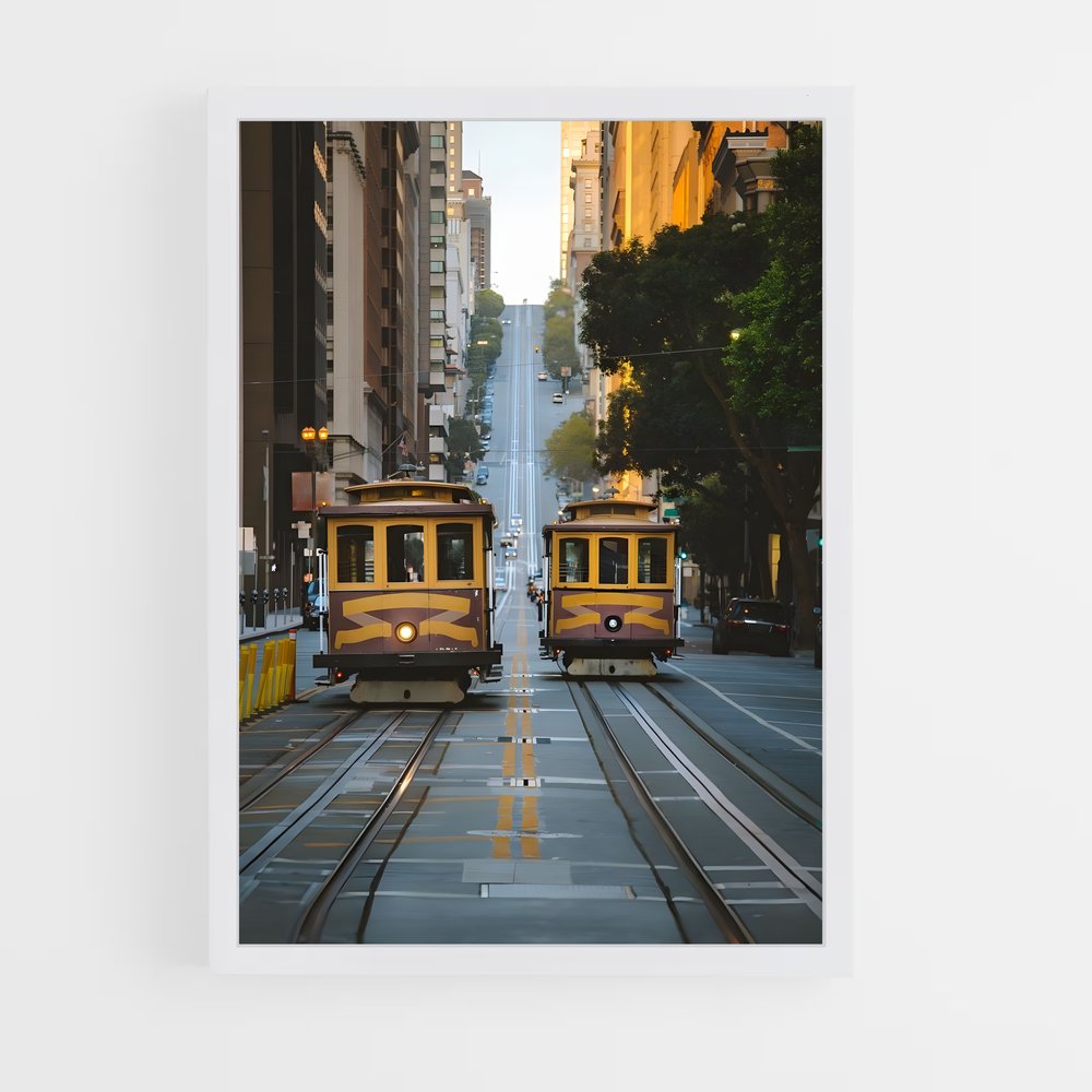 ap-san francisco cable car-4 cadre Blanc