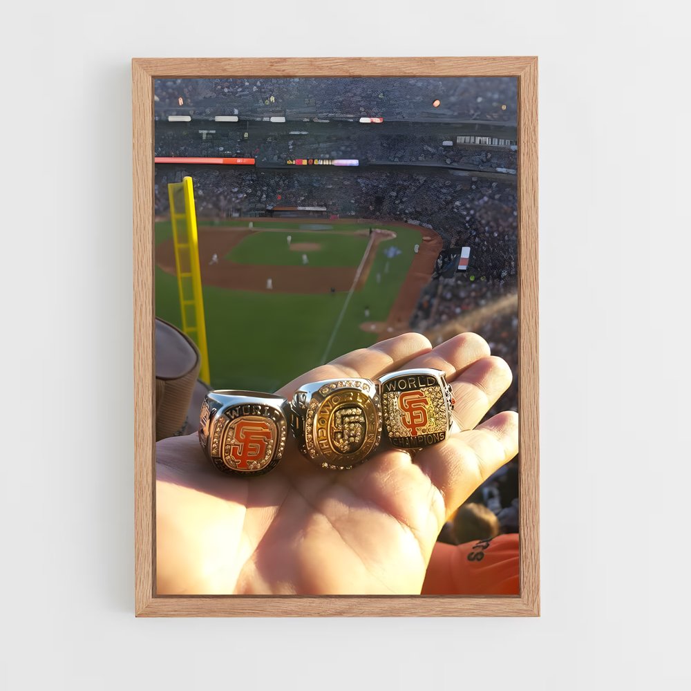ap-san francisco giants-4 cadre Bois clair
