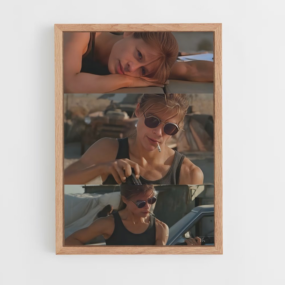 ap-sarah connor-4 cadre Bois clair