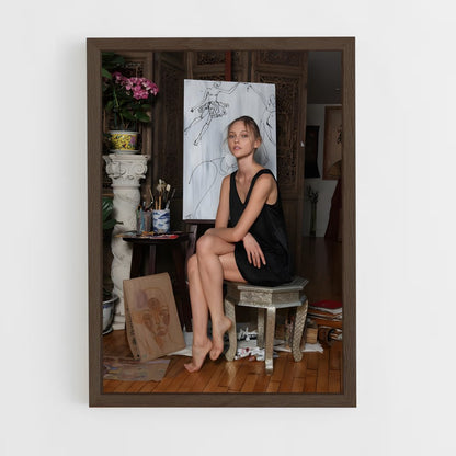 ap-sasha pivovarova-7 cadre Bois foncé
