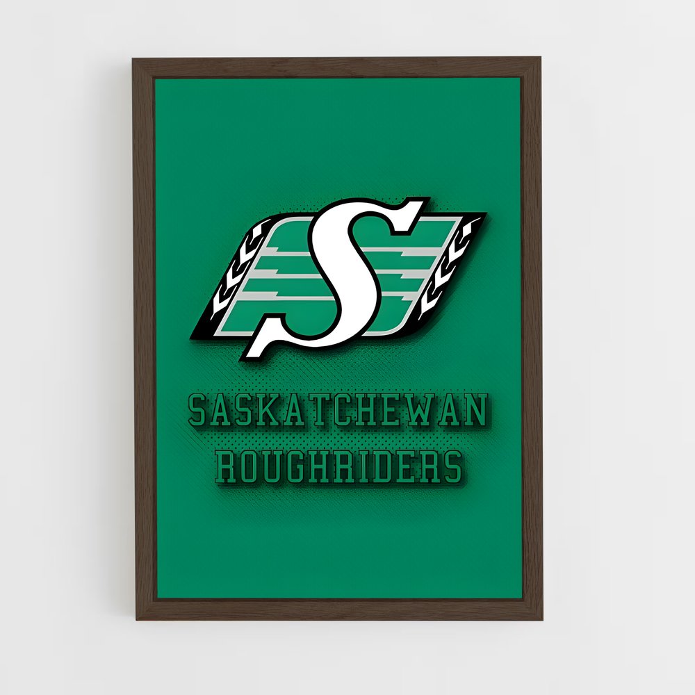 ap-saskatchewan roughriders-4 cadre Bois foncé