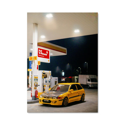 Poster Piste Jaune