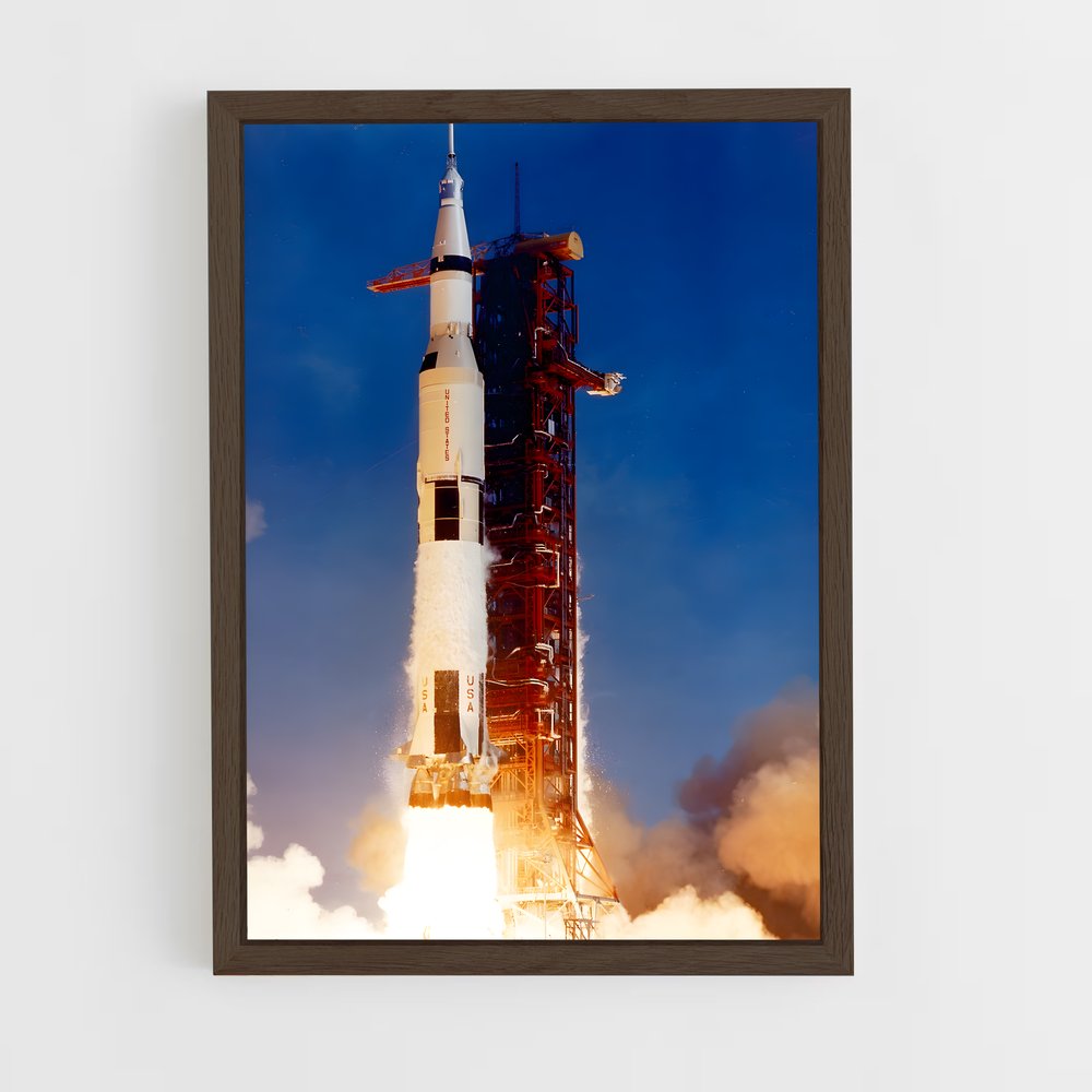 ap-saturn v-1 cadre Bois foncé