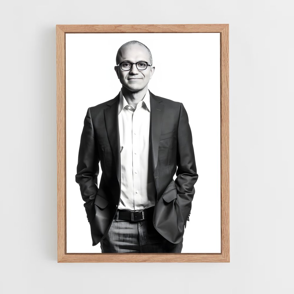 ap-satya nadella-2 cadre Bois clair