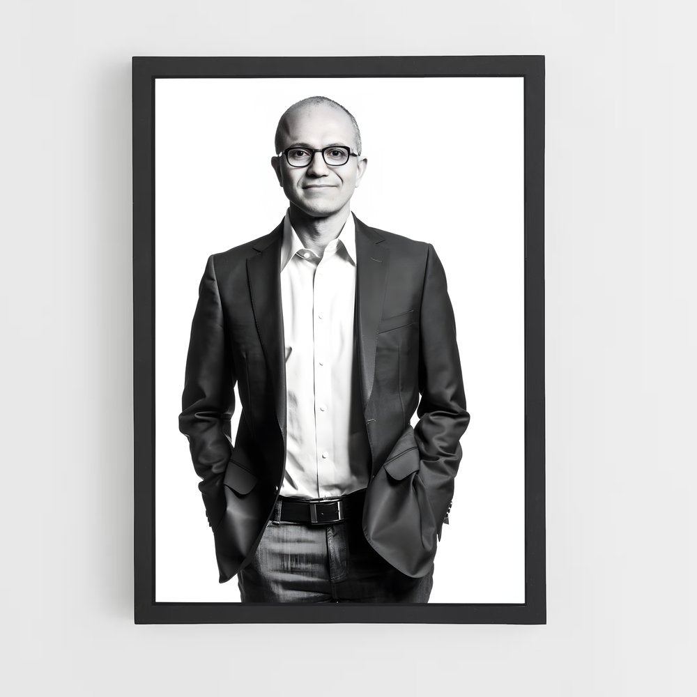 ap-satya nadella-2 cadre Noir