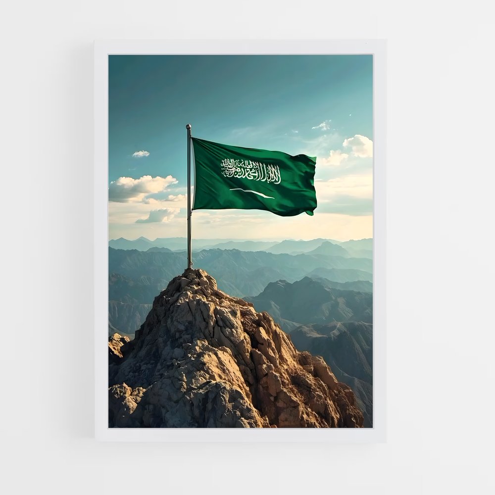 ap-saudi arabia flag-1 cadre Blanc