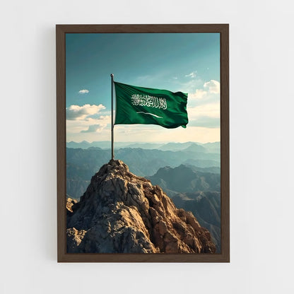 ap-saudi arabia flag-1 cadre Bois foncé
